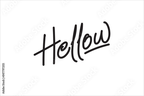 Hallow Letter style vector art