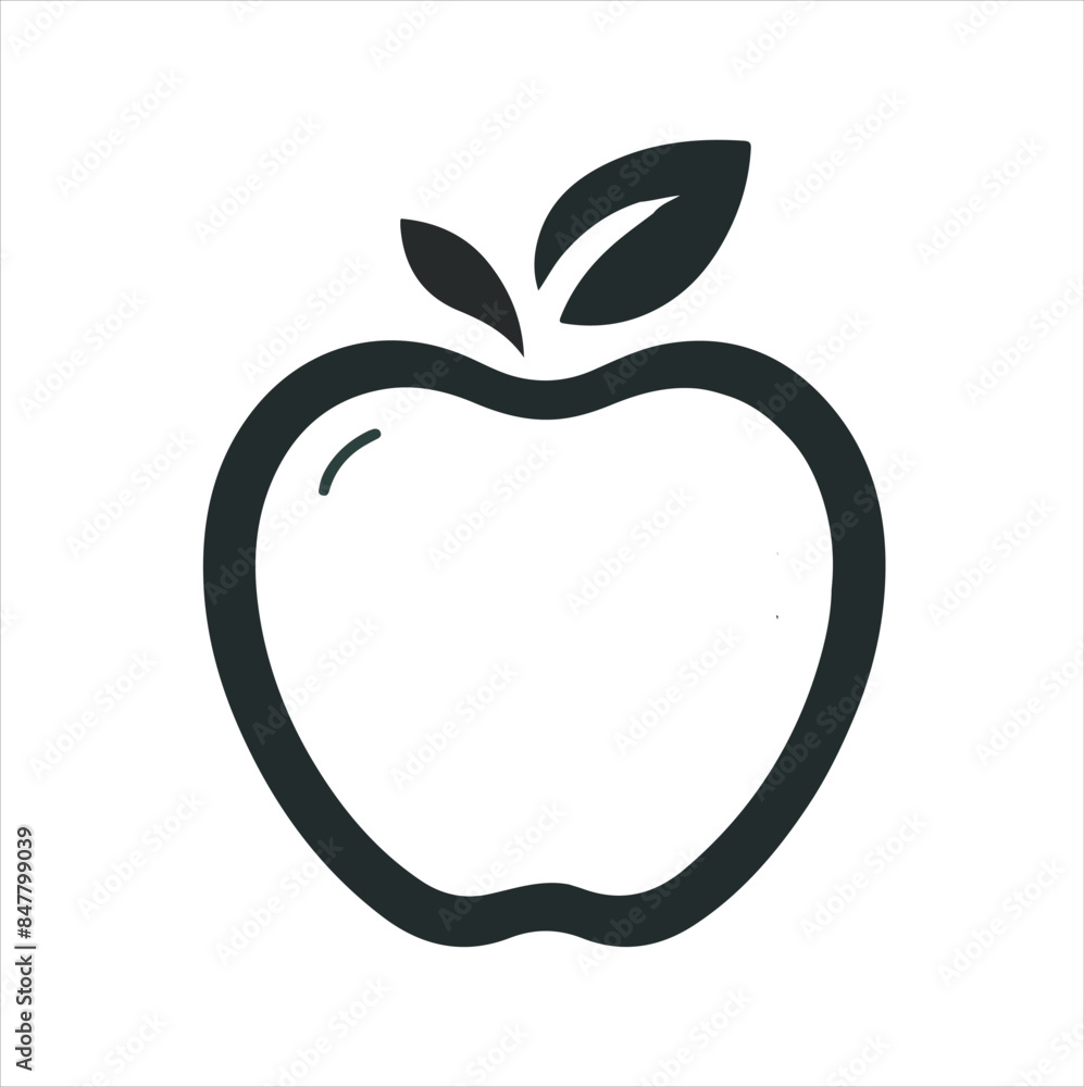 apple vector silhouette with a background apple vector silhouette with a background