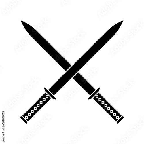 Sword icon vector. saber illustration sign. weapon symbol. steel logo.