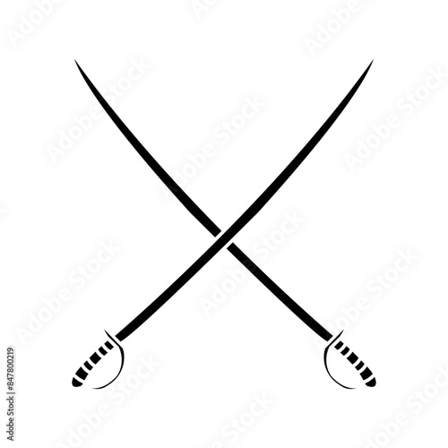 Sword icon vector. saber illustration sign. weapon symbol. steel logo.