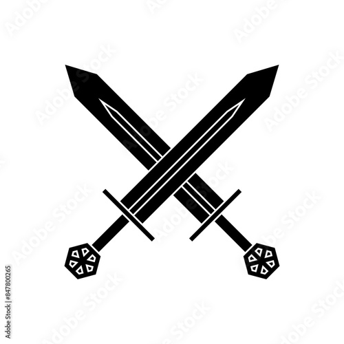Sword icon vector. saber illustration sign. weapon symbol. steel logo.
