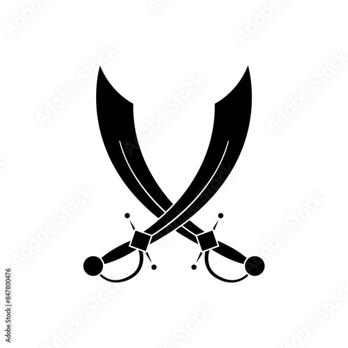 Sword icon vector. saber illustration sign. weapon symbol. steel logo.