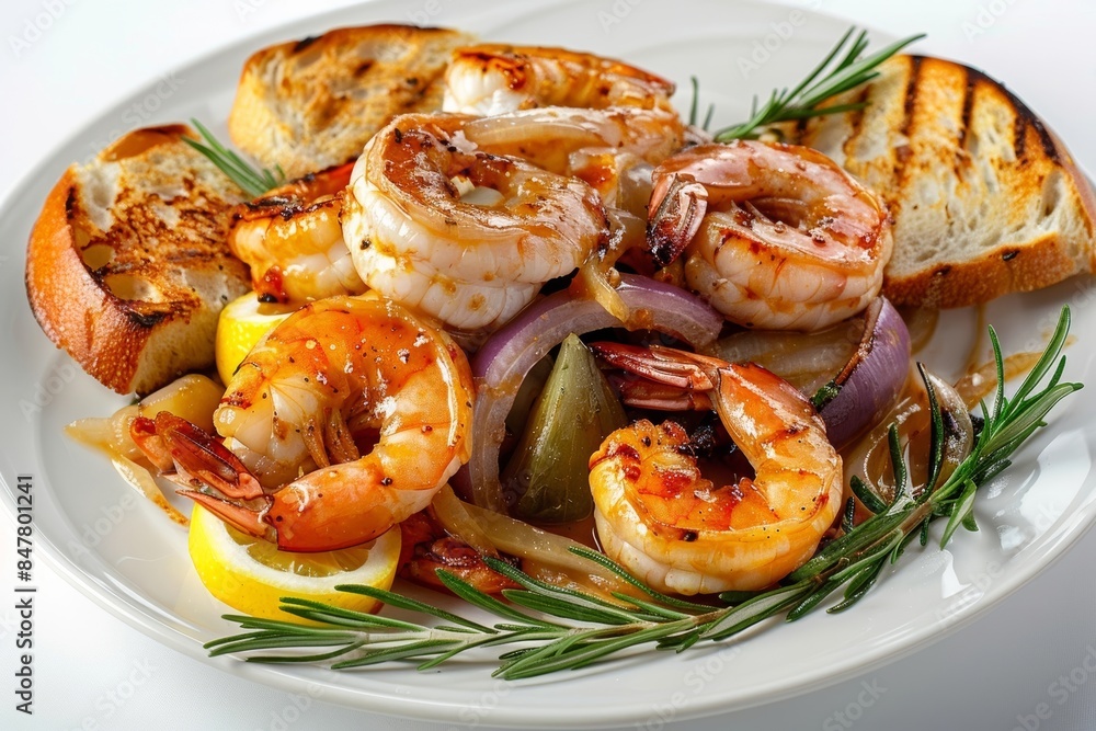 Scrumptious BBQ Shrimp with Cajun Seasoning and Vibrant Onion Scrumptious BBQ Shrimp with Cajun Seasoning and Vibrant Onion