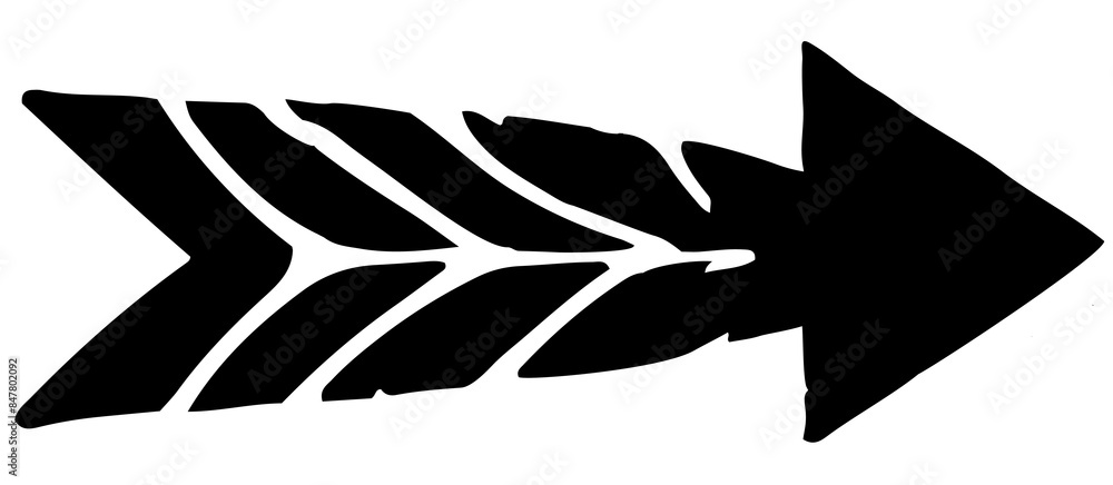 Obraz premium Right bolded arrow illustration. Arrow vector. Direction.