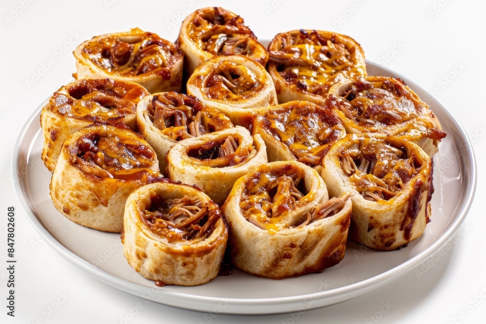 Appetizing Pulled Pork and Cheese Snack Rolls Appetizing Pulled Pork and Cheese Snack Rolls