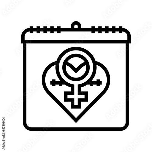 zero tolerance for female genital mutilation line icon vector. zero tolerance for female genital mutilation sign. isolated contour symbol black illustration