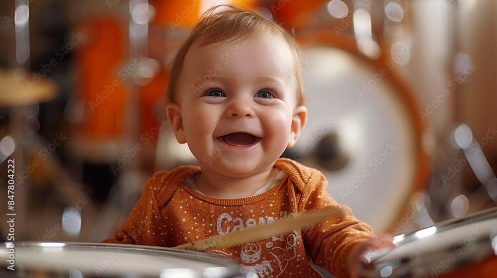 baby playing drum baby playing drum