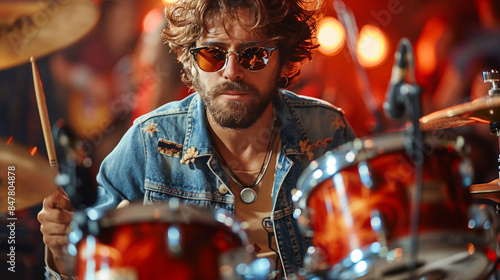 man playing drum in concert