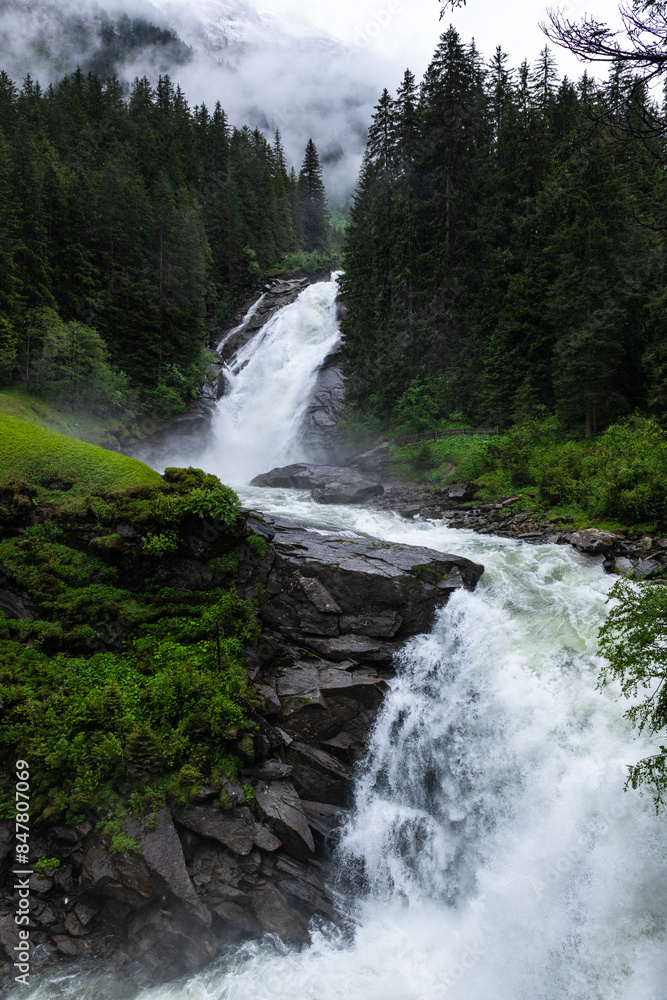 Summer Serenity at Krimml Waterfall, Austria Summer Serenity at Krimml Waterfall, Austria