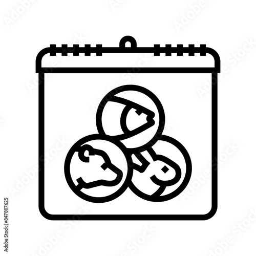 biological diversity international day line icon vector. biological diversity international day sign. isolated contour symbol black illustration