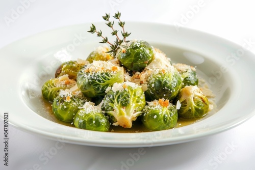 Bacon-Infused Brussels Sprouts with Parmesan and Crispy Panko