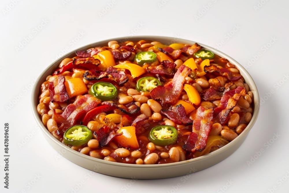 Baked Beans and Peppers with White Vinegar Baked Beans and Peppers with White Vinegar