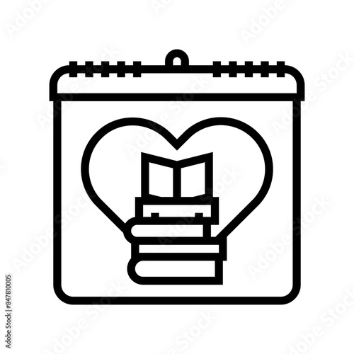 literacy international day line icon vector. literacy international day sign. isolated contour symbol black illustration