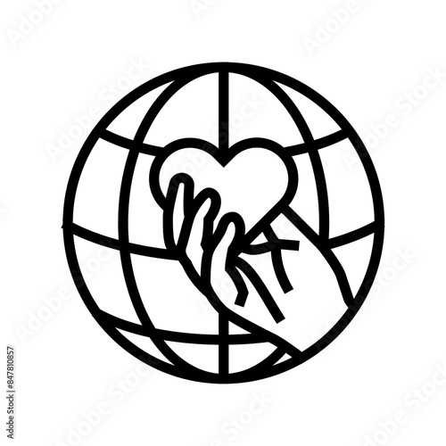 eradication of poverty international day line icon vector. eradication of poverty international day sign. isolated contour symbol black illustration