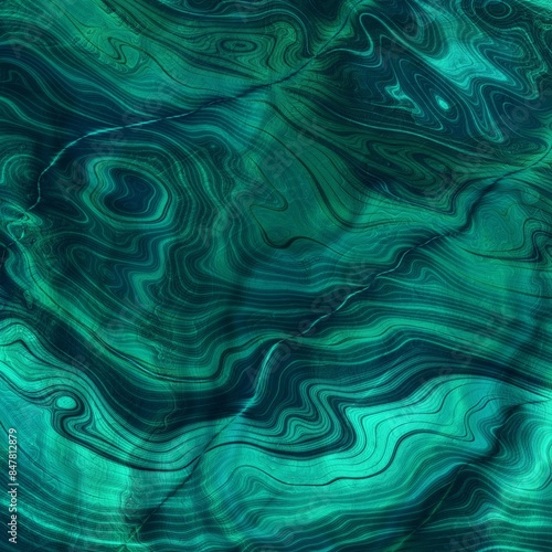Fototapeta Naklejka Na Ścianę i Meble -  Abstract Malachite stone texture. Fractal digital Art Background. High Resolution. Can be used for background or wallpaper