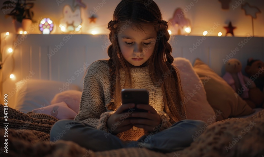 The child uses a smartphone, plays games, watches videos online, scrolls the screen. Children's screen addiction. Smartphone addiction. The child uses a smartphone, plays games, watches videos online, scrolls the screen. Children's screen addiction. Smartphone addiction.
