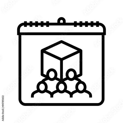 cooperatives international day line icon vector. cooperatives international day sign. isolated contour symbol black illustration