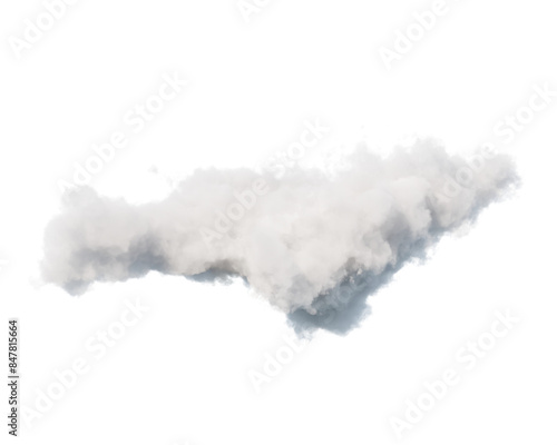 single white cloud with transparent background