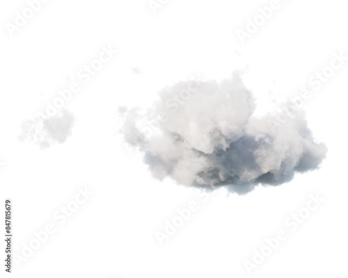 single white cloud with transparent background