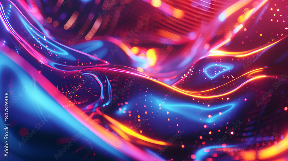 Abstract colorful background with lines and waves,Bright glowing sparks abstract colored fractals and lines wallpaper,Futuristic technology wave background with glowing particles. 3d rendering
Abstract colorful background with lines and waves,Bright glowing sparks abstract colored fractals and lines wallpaper,Futuristic technology wave background with glowing particles. 3d rendering