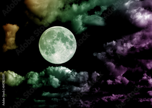 Obraz na płótnie The moon in the night sky w salonie