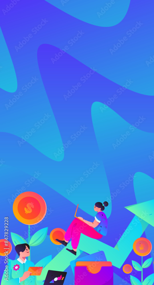 Internet financial management investment flat vector concept operation hand drawn illustration
Internet financial management investment flat vector concept operation hand drawn illustration
