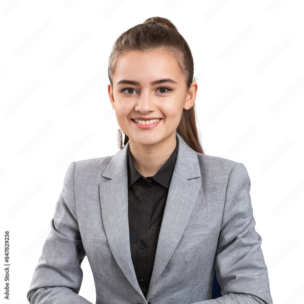 portrait of a smiling businesswoman on a transparent background portrait of a smiling businesswoman on a transparent background