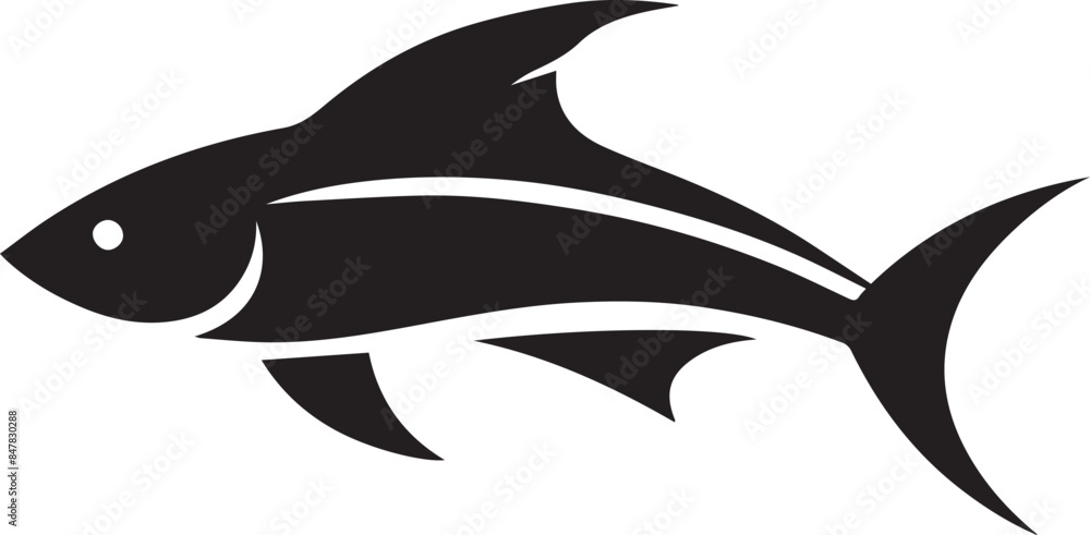 Fish silhouette in line art style. Fish vector by hand drawing. Fish tattoo on white background. Black and white fish vector on white background. Marine animal illustration. Marine life animal. Fish silhouette in line art style. Fish vector by hand drawing. Fish tattoo on white background. Black and white fish vector on white background. Marine animal illustration. Marine life animal.