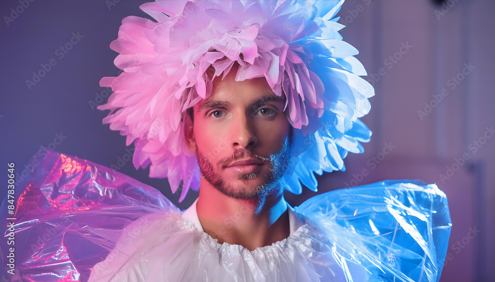 avantgarde, model, in, plastik, mode, outfit, close up, neu, laufsteg, neon, pink, lila, avantgardistisch, couture, fashion, reklame, kampagne, futuristisch, fairy, grosser, hut, kopfbedeckung, crazy avantgarde, model, in, plastik, mode, outfit, close up, neu, laufsteg, neon, pink, lila, avantgardistisch, couture, fashion, reklame, kampagne, futuristisch, fairy, grosser, hut, kopfbedeckung, crazy