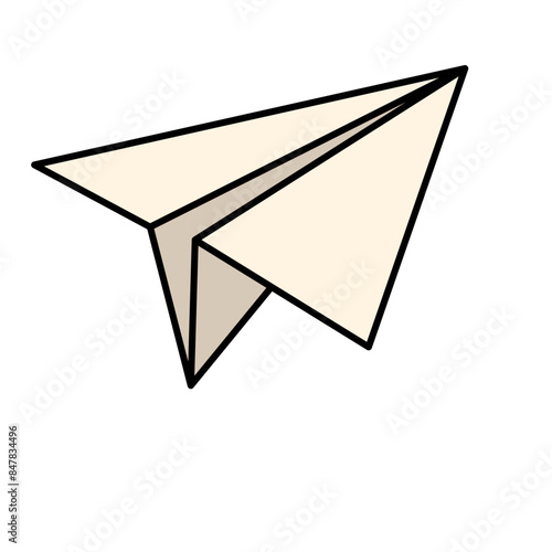 paper plane isolated on white