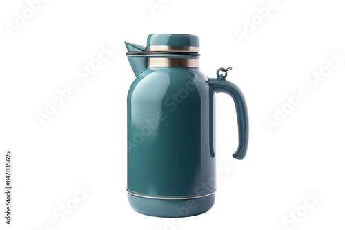 Teal Insulated Coffee Pot With Handle and Lid