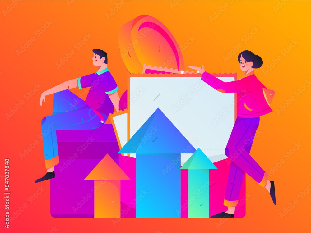 Internet financial management investment flat vector concept operation hand drawn illustration
Internet financial management investment flat vector concept operation hand drawn illustration