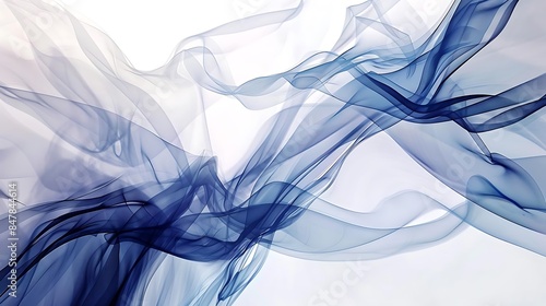 a blue and white flower stands out amidst a sea of blue and white smoke