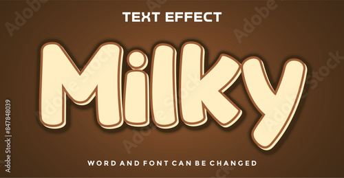 Milky editable text effect
