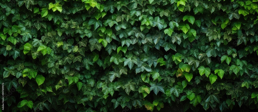 Wall of leaves. Creative banner. Copyspace image Wall of leaves. Creative banner. Copyspace image