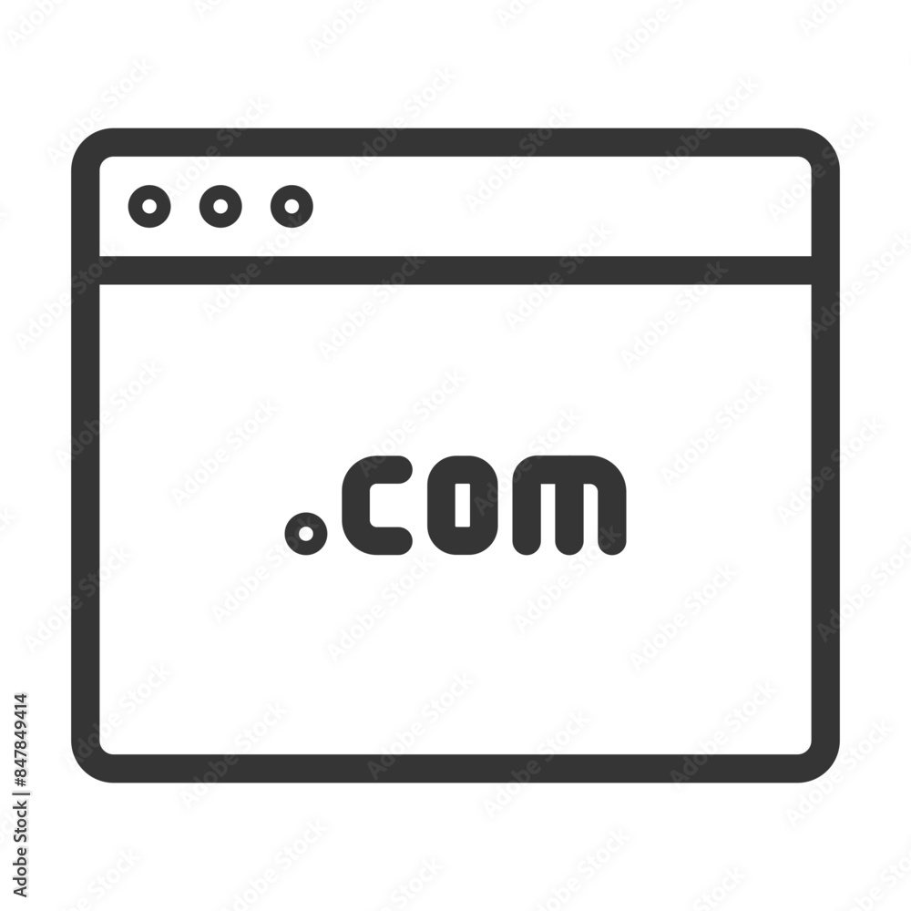 Domain name in SEO icon outline style detailed Domain name in SEO icon outline style detailed
