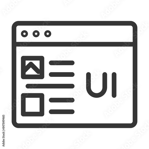 User interface in SEO icon outline style detailed