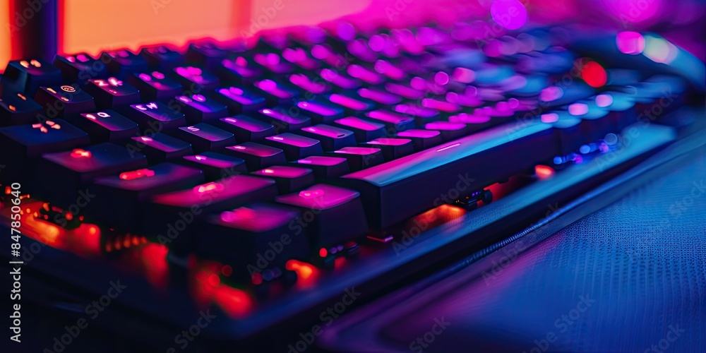Modern Gaming Setup with Mechanical Keyboard Modern Gaming Setup with Mechanical Keyboard