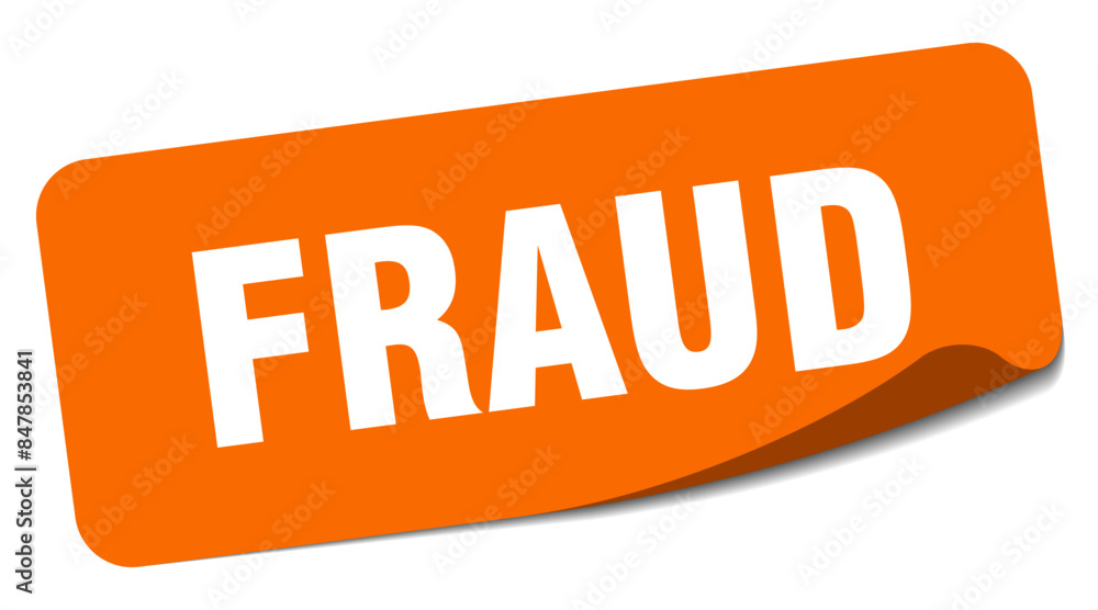 fraud sticker. fraud label fraud sticker. fraud label