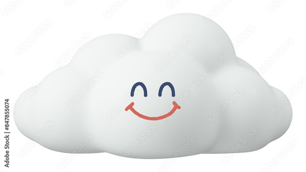 Smiling cloud png sticker, 3D emoticon, transparent background Smiling cloud png sticker, 3D emoticon, transparent background