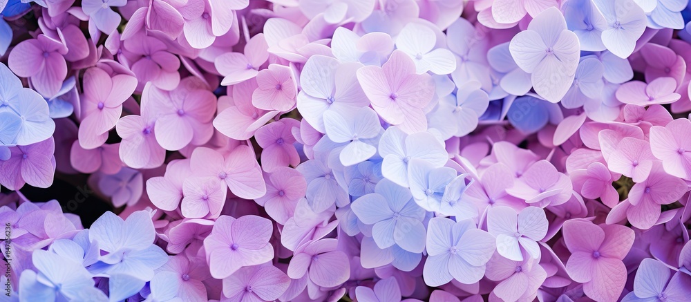 Hydrangea flora background. Creative banner. Copyspace image Hydrangea flora background. Creative banner. Copyspace image