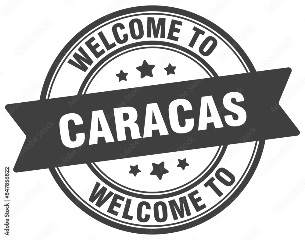 Welcome to Caracas stamp. Caracas round sign Welcome to Caracas stamp. Caracas round sign