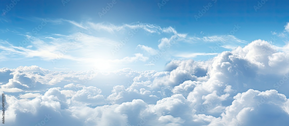Bright cloud with blue sky. Creative banner. Copyspace image Bright cloud with blue sky. Creative banner. Copyspace image