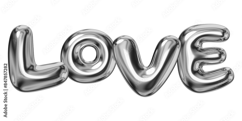 Love png 3D word sticker, metallic balloon, transparent background Love png 3D word sticker, metallic balloon, transparent background
