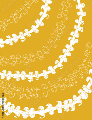 hawaiian Puakenikeni flower pattern vector illustration