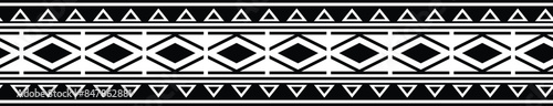 Polynesian tattoo tribal band design. Samoan tattoo tribal border.