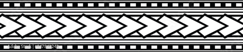 Polynesian tattoo tribal band design. Samoan tattoo tribal border. photo