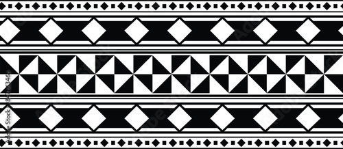 Polynesian tattoo tribal band design. Samoan tattoo tribal border.