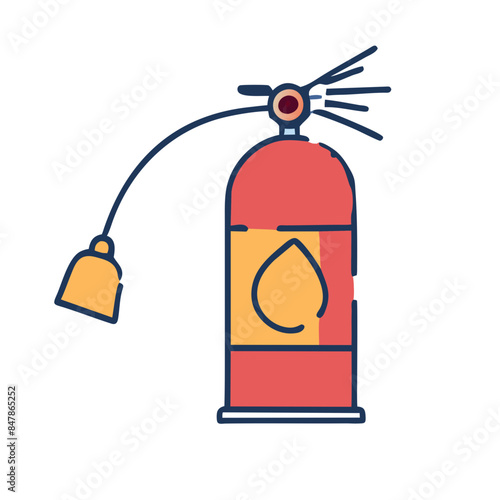 fire extinguisher icons set isolated on white background
