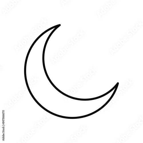cresent moon vector icon